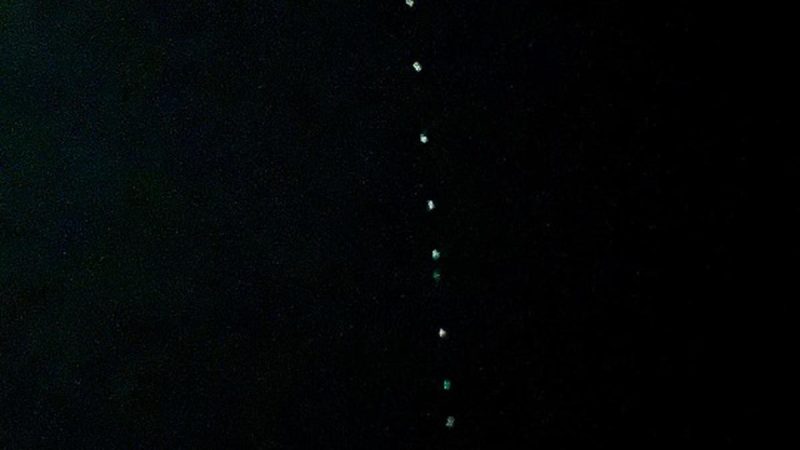 You can see a “train of lights” in the sky from tonight