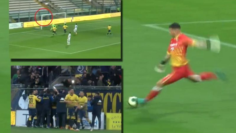 Terrible madness in Italy!  The goalkeeper gave his team the win in the 91st minute from his own area