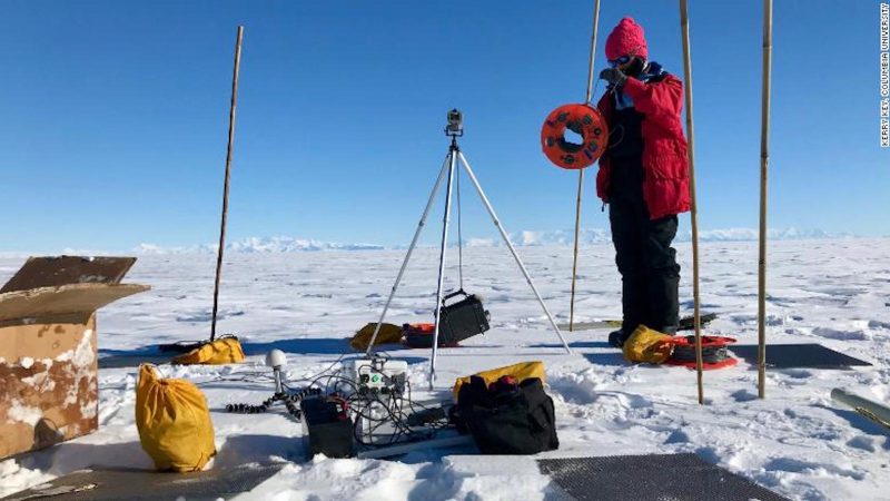 They discovered for the first time in history a large body of water under the Antarctic ice sheet